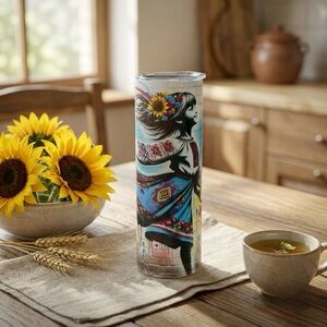Handmade Ukrainian Girl Art 20oz Skinny Tumbler